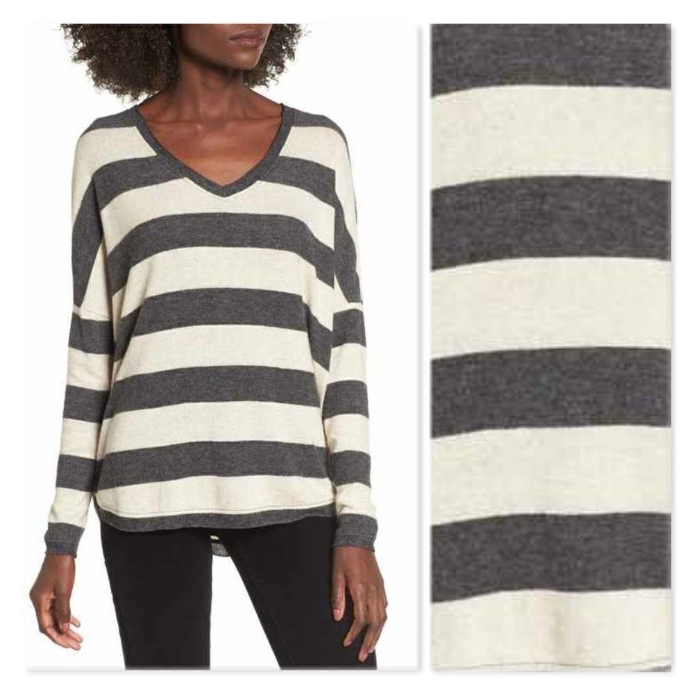 Socialite Stripe Cozy Knit Top sz Small